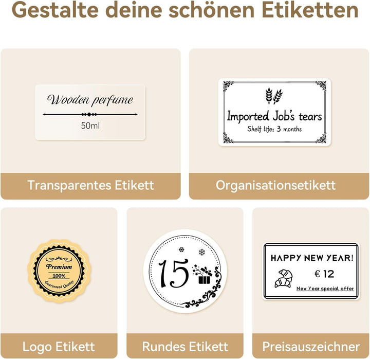 Niimbot átlátszó öntapadós címkék B21, B21S, B1, B3S nyomtatókhoz