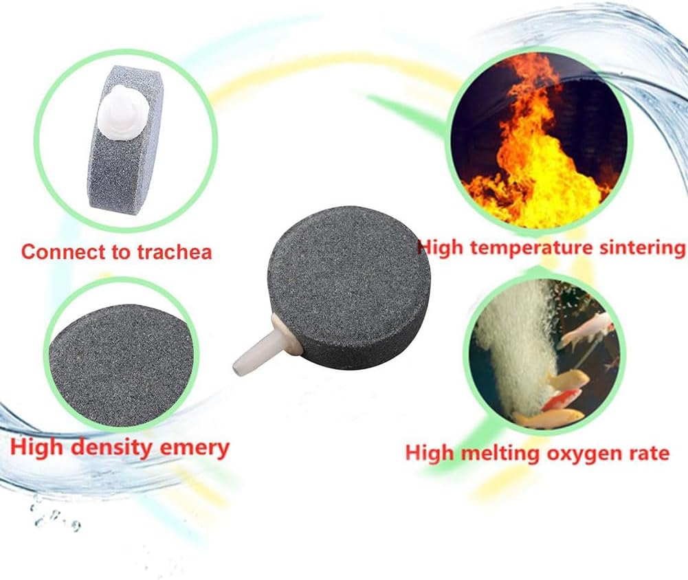 Fapiere Replacement aeration stones for ponds and aquariums - 4 pcs, diameter 4 cm, silicate
