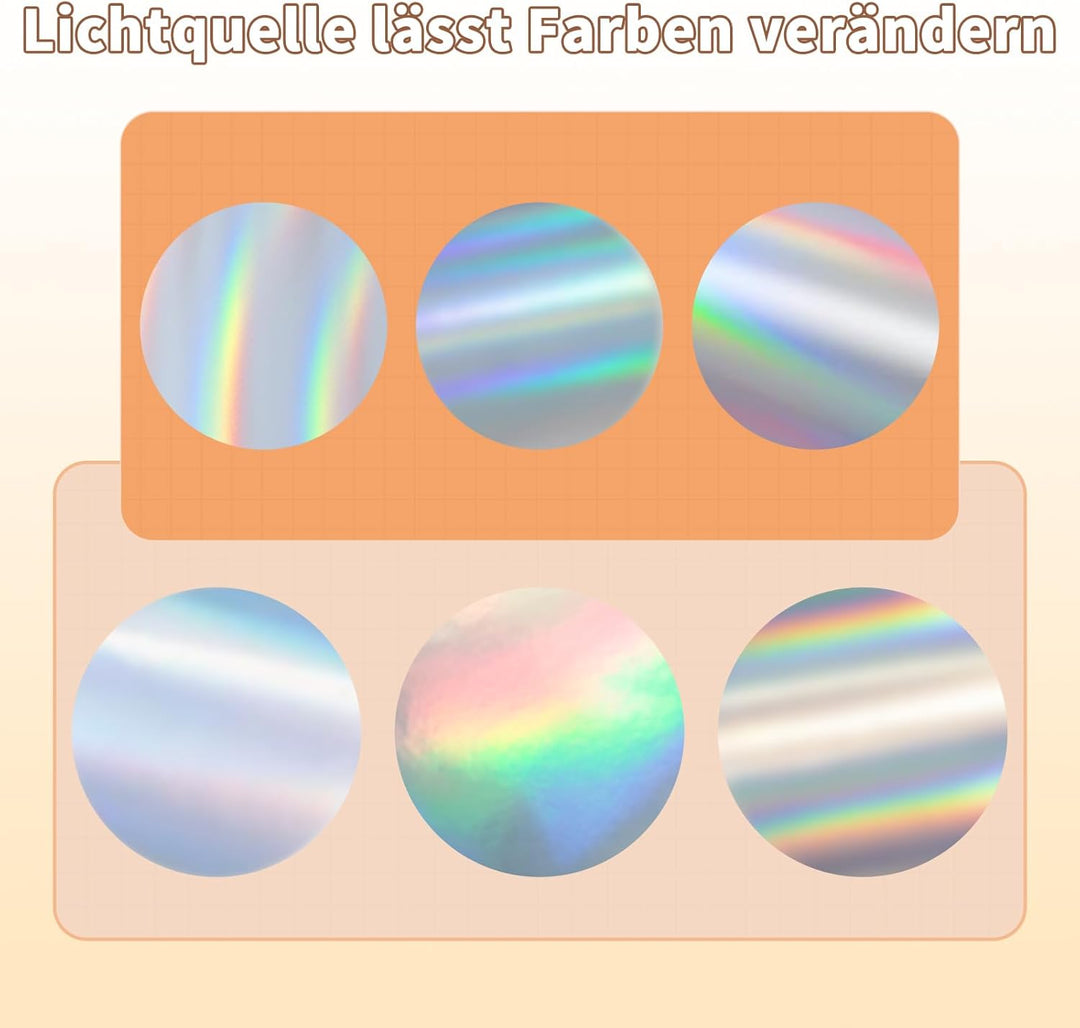 Phomemo D520BT nyomtatóhoz való pótló színes címkék – Holografikus ezüst, 50 x 50 mm (2x2")