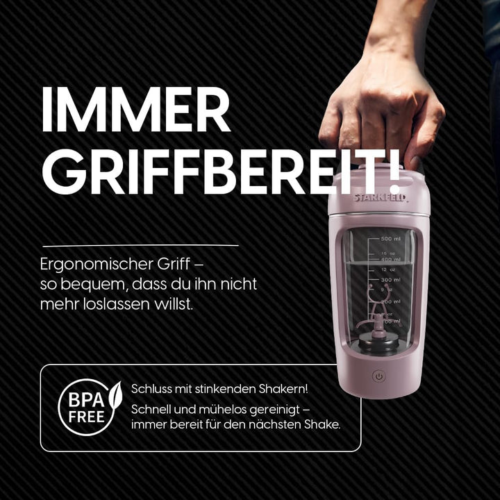STARKFELD® Hordozható elektromos fehérjás shaker 650 ml | Protein shaker