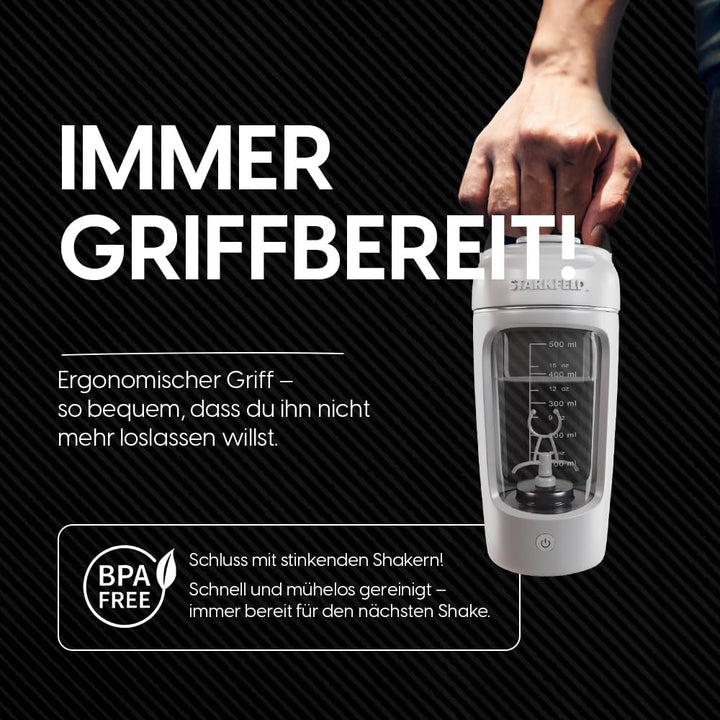 STARKFELD® Hordozható elektromos fehérjás shaker 650 ml | Protein shaker