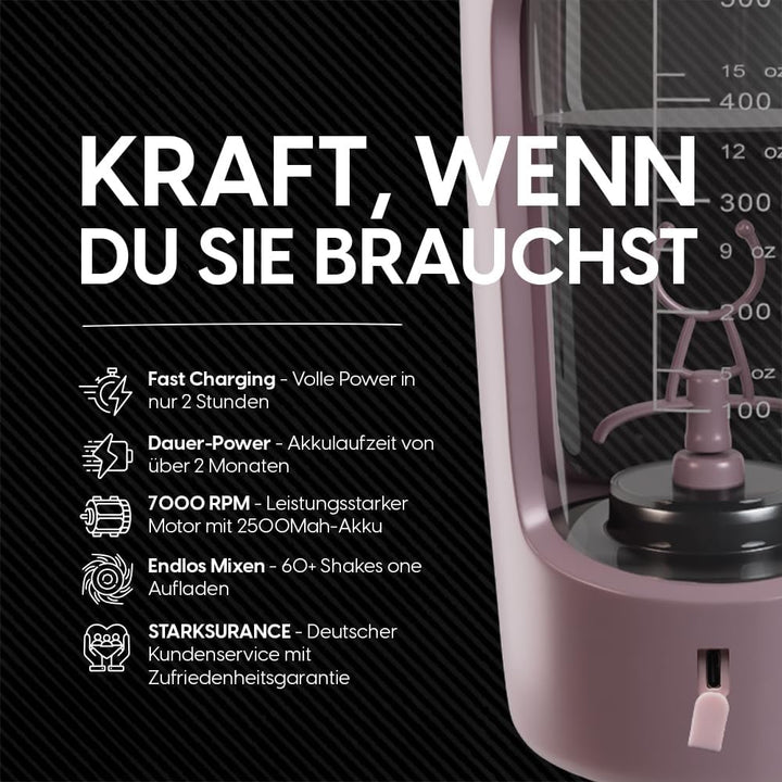 STARKFELD® Hordozható elektromos fehérjás shaker 650 ml | Protein shaker
