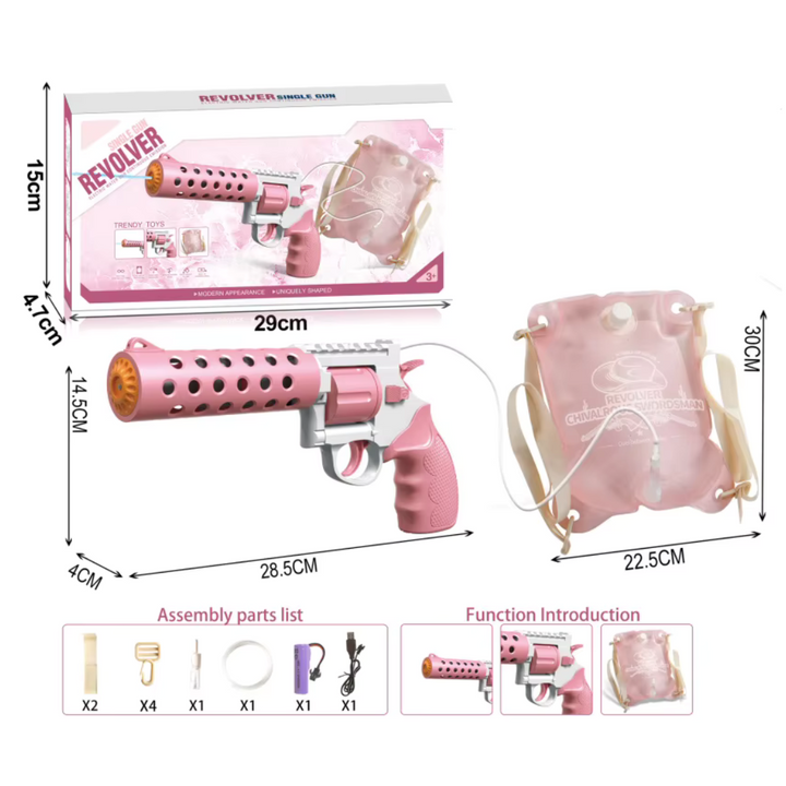 REVOLVER Electric water pistol | 1.2L magazine, 6–8m range, automatic shooting