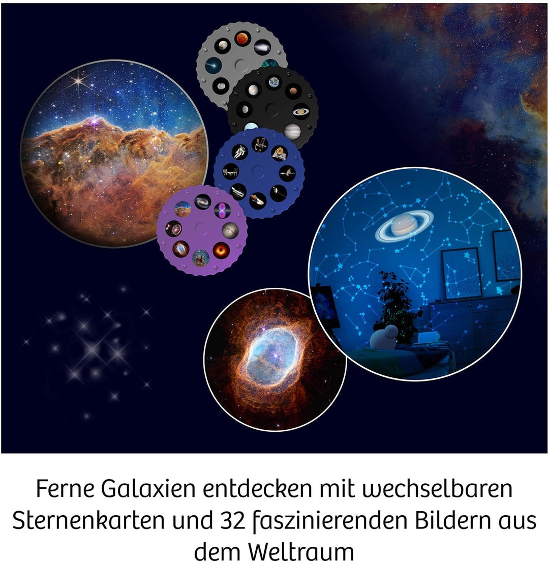 KOSMOS Home planetarium with dual projector | 32 space images, starry sky maps