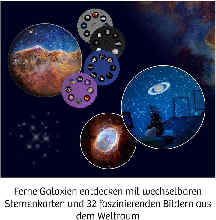 KOSMOS Home planetarium with dual projector | 32 space images, starry sky maps