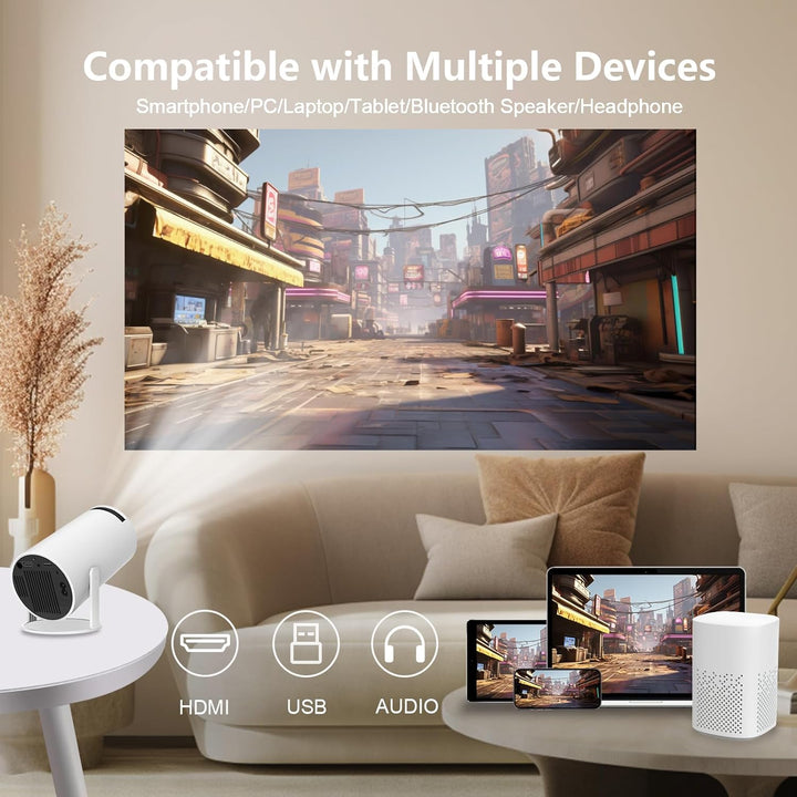 Mini projektor HD minőségű vetítéssel és Wi-Fi kapcsolattal