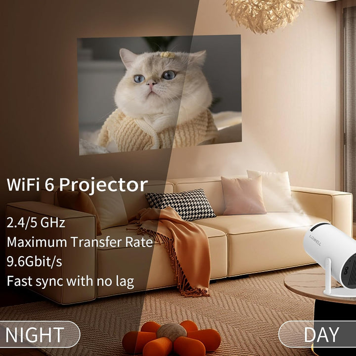Mini projektor HD minőségű vetítéssel és Wi-Fi kapcsolattal