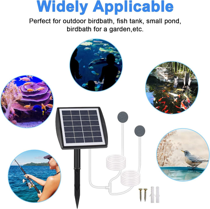 Fapiere Solar Pond Aerator – 2200 mAh Battery, 2 Modes, 2 W