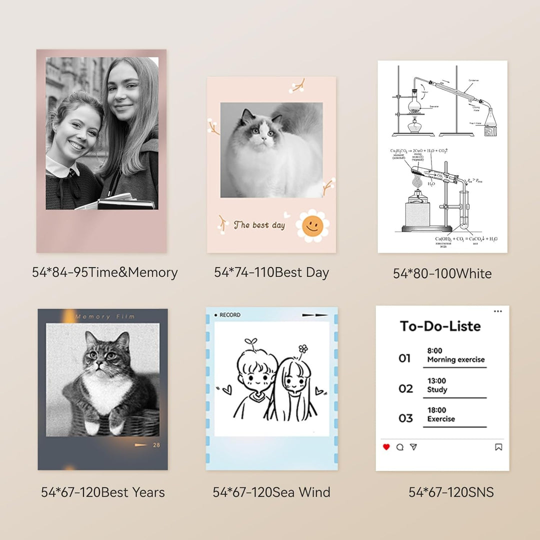 NIIMBOT Photo Paper – Self-Adhesive Labels for B21 Pro Printer