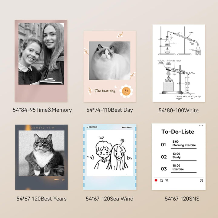 NIIMBOT Photo Paper – Self-Adhesive Labels for B21 Pro Printer