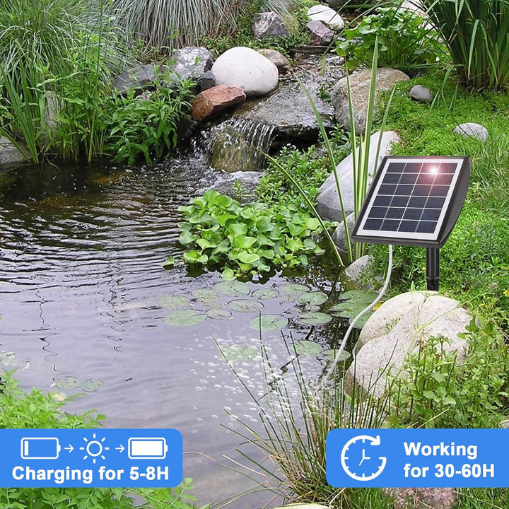Fapiere Solar Pond Aerator – 2200 mAh Battery, 2 Modes, 2 W