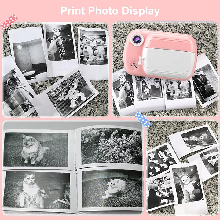 GlobalCrown Replacement Thermal Paper for Kids Instant Cameras – 5 Rolls (5.7 × 3.0 cm), Inkless Printing
