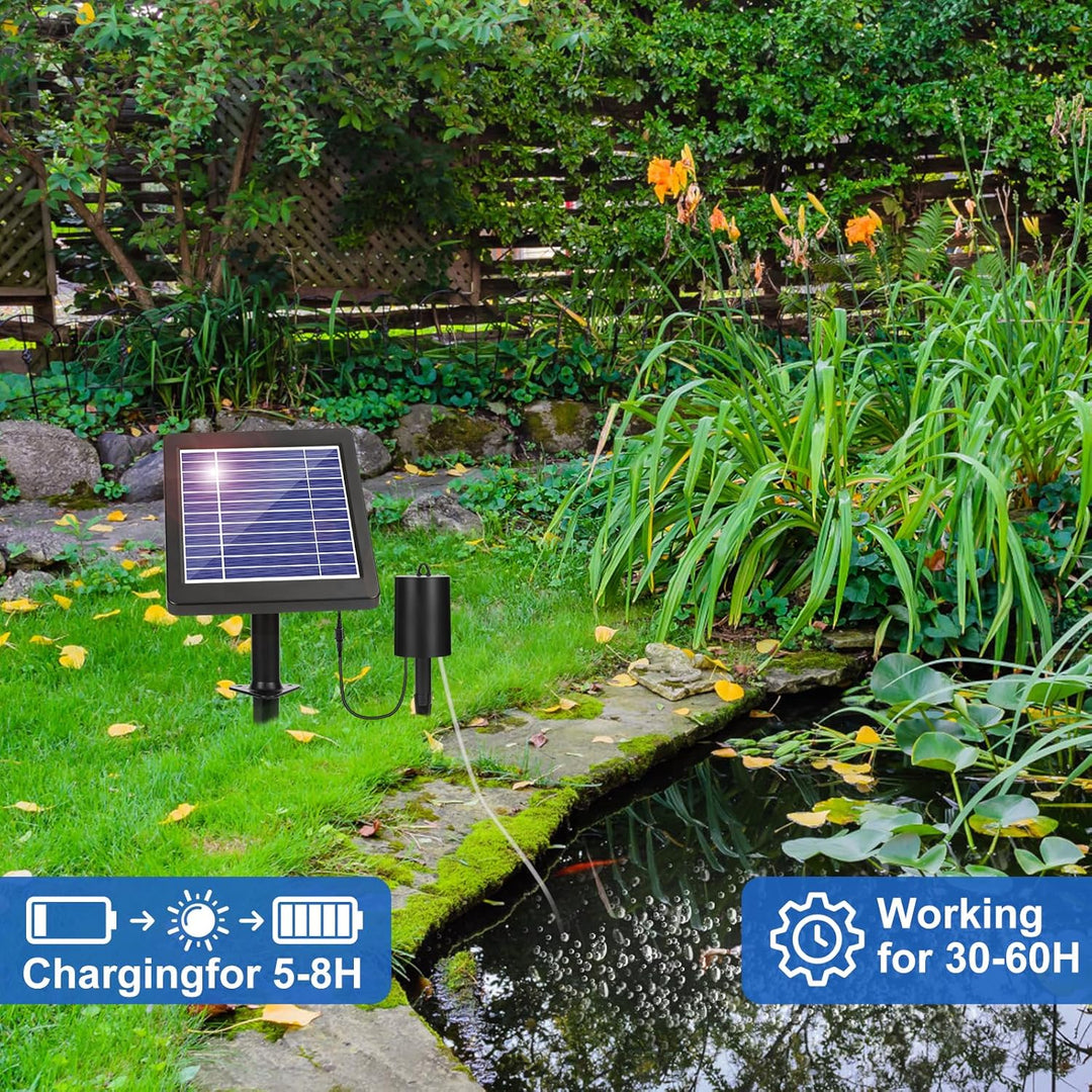 Fapiere Solar pond aerator 4 W - with 2200 mAh battery, 3 operating modes