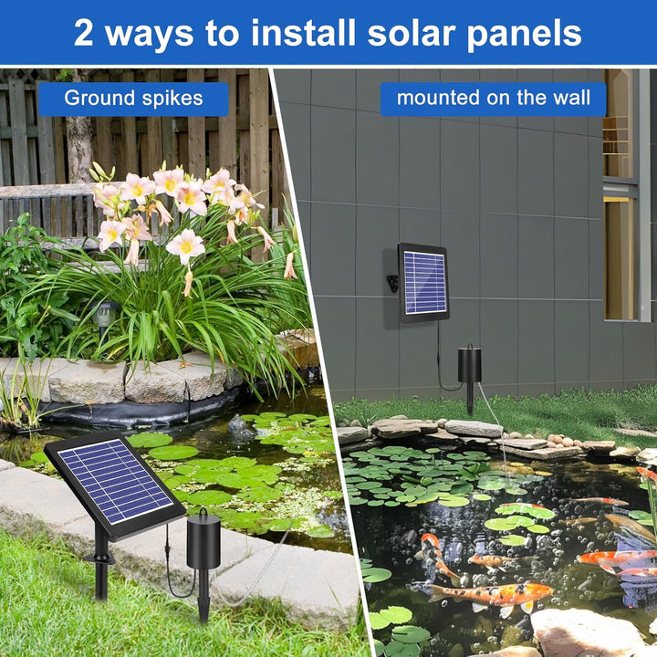 Fapiere Solar pond aerator 4 W - with 2200 mAh battery, 3 operating modes