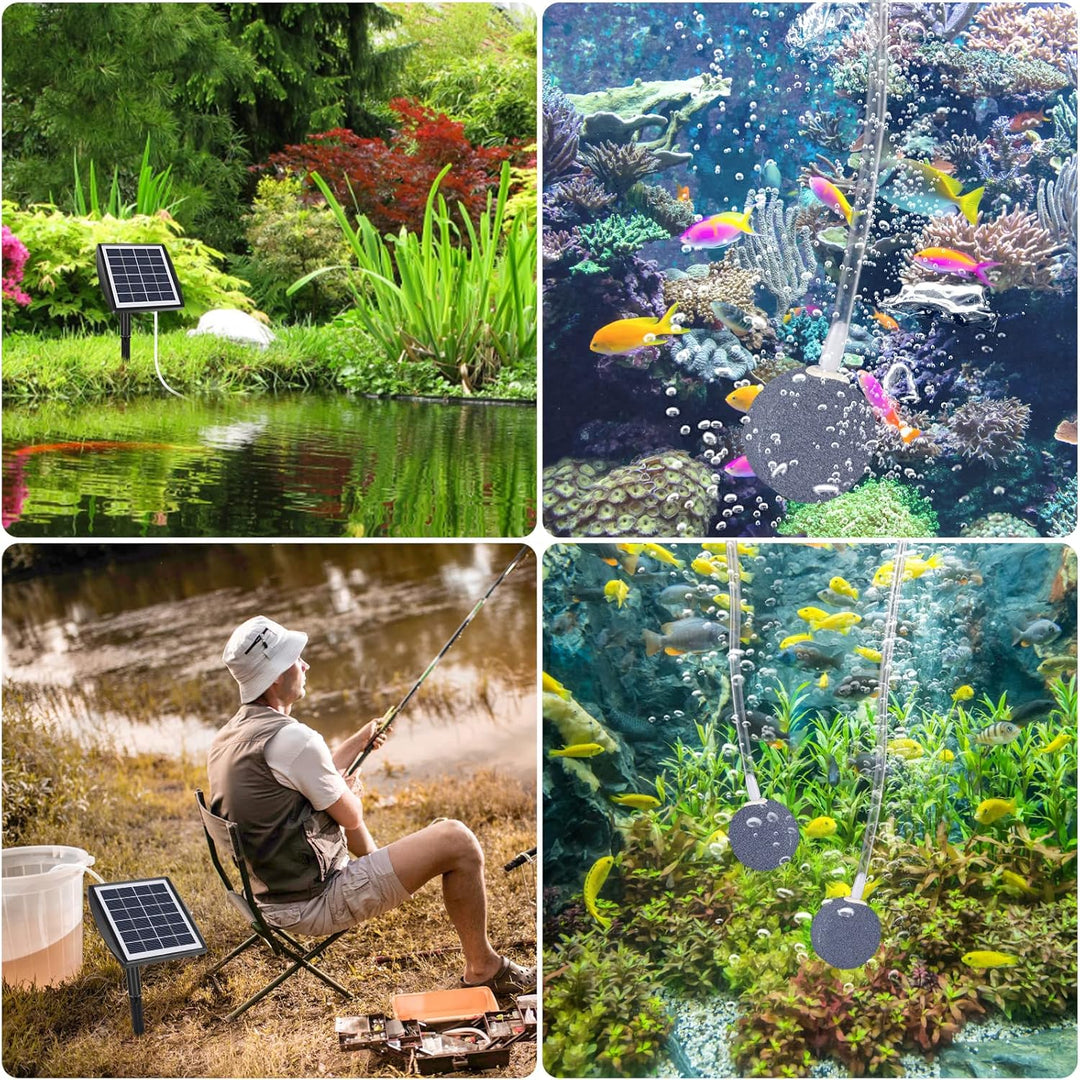 Fapiere Solar Pond Aerator – 2200 mAh Battery, 2 Modes, 2 W