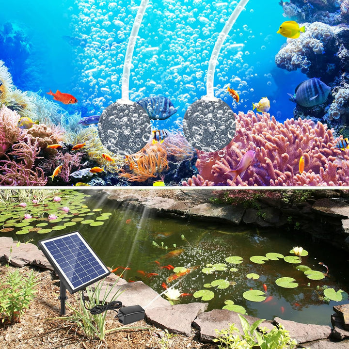 Fapiere Solar pond aerator – 6 W, up to 1.2 l/min output, wireless operation