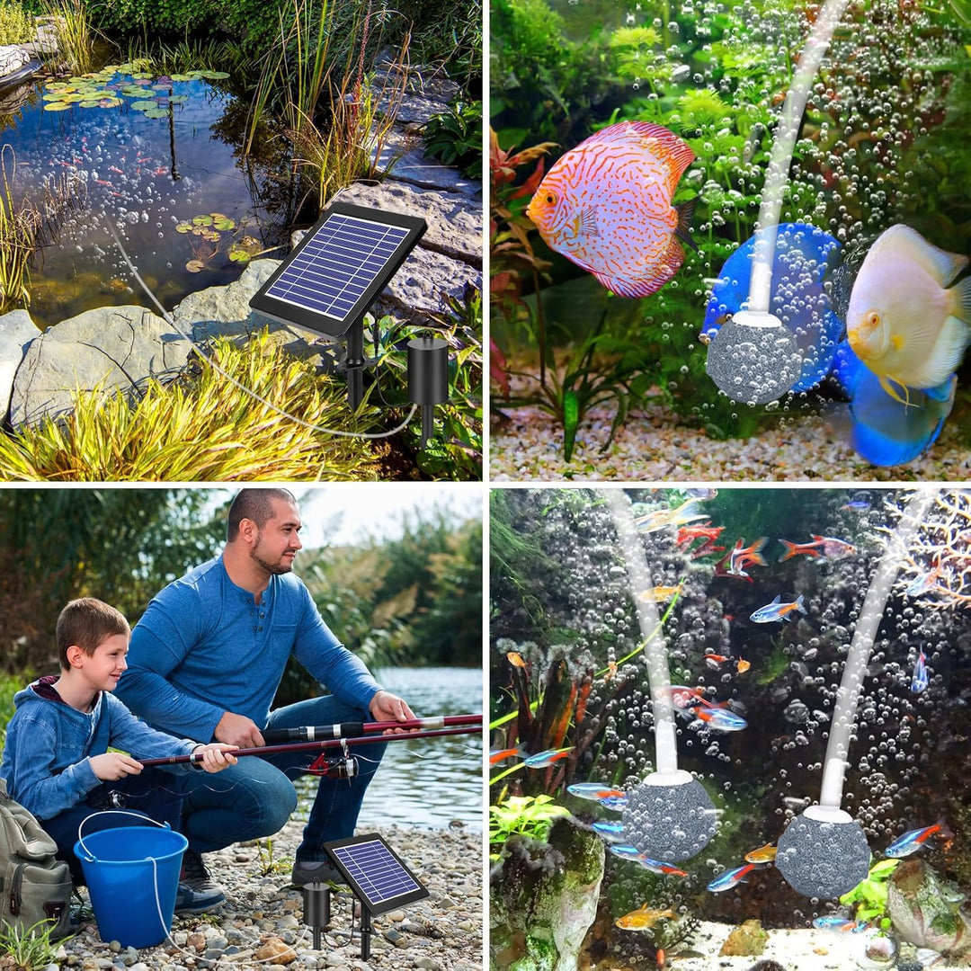 Fapiere Solar pond aerator 4 W - with 2200 mAh battery, 3 operating modes