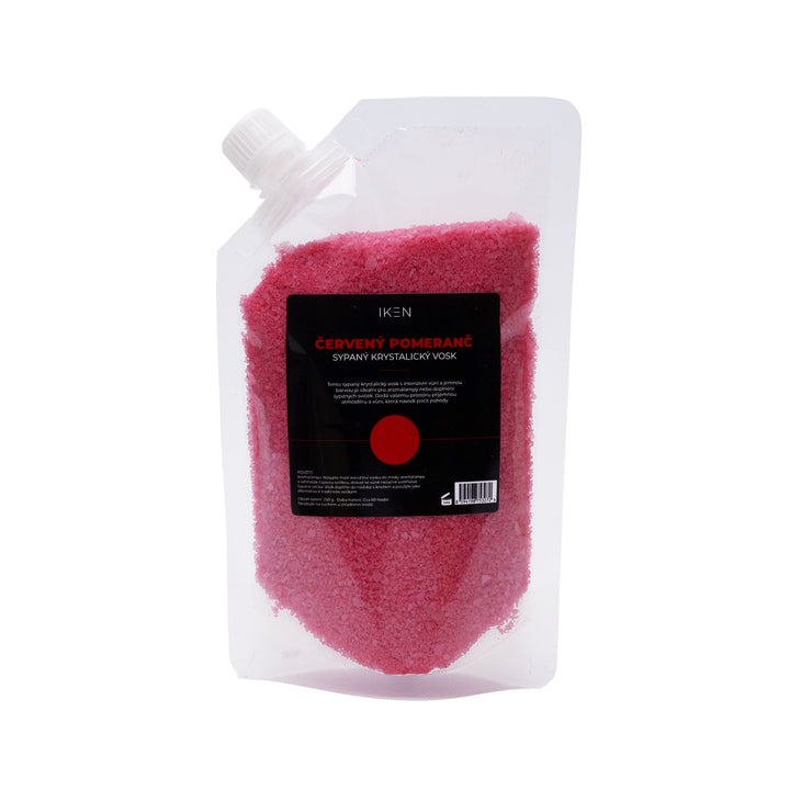 Sypaný krystalický vosk 250g | Pro aromalampy a sypané svíčky, Červený pomeranč
