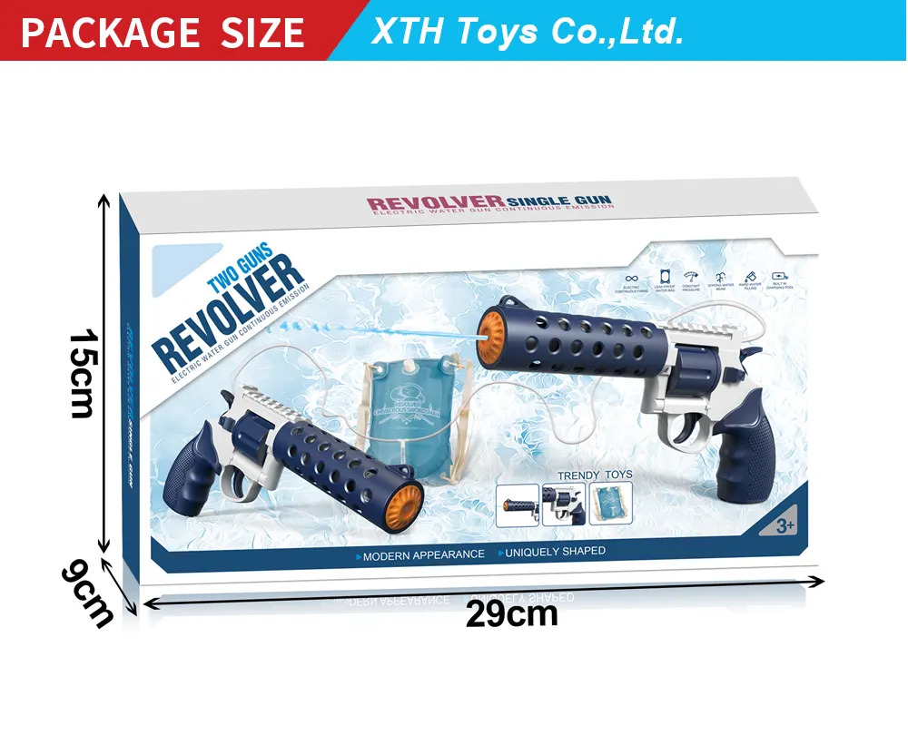 REVOLVER Electric water pistol | 1.2L magazine, 6–8m range, automatic shooting