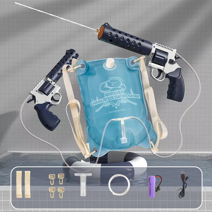 REVOLVER Electric water pistol | 1.2L magazine, 6–8m range, automatic shooting