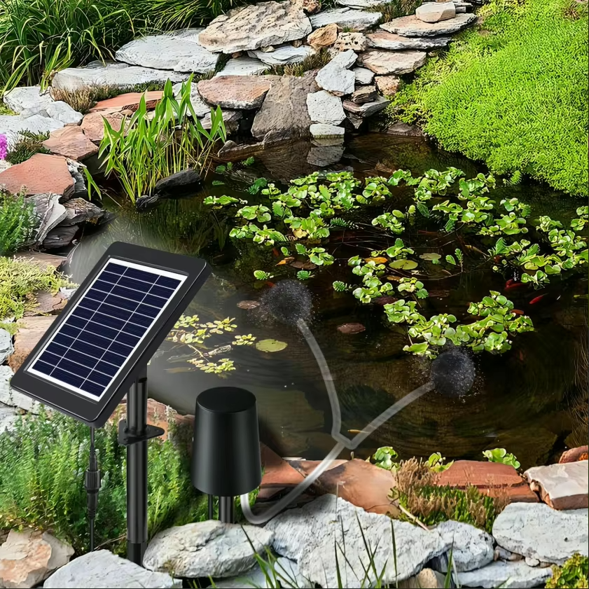Fapiere Solar pond aerator 4 W - with 2200 mAh battery, 3 operating modes