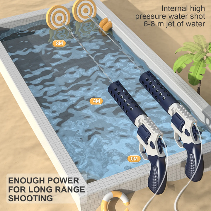 REVOLVER Electric water pistol | 1.2L magazine, 6–8m range, automatic shooting
