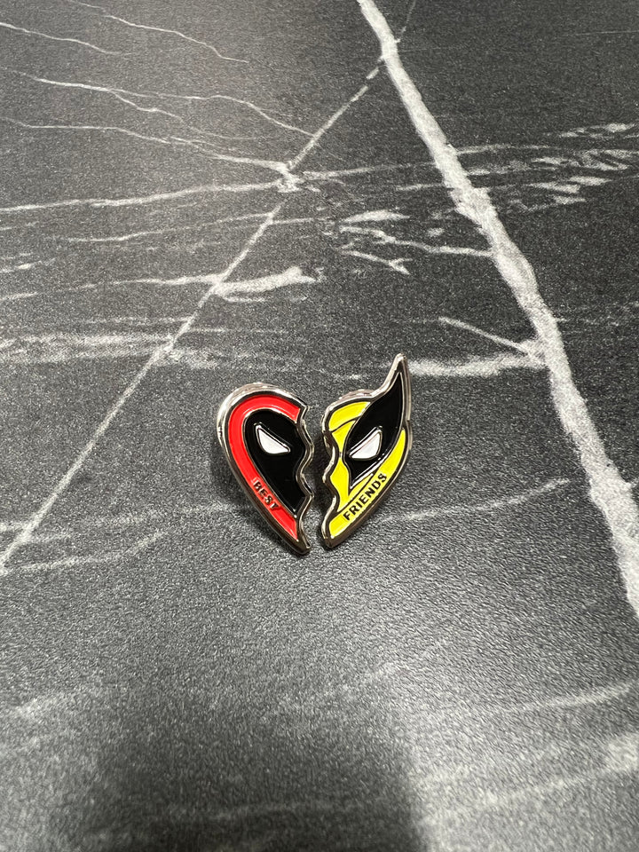 Deadpool & Wolverine Pin Clasp Brooch | Handmade from silver zinc