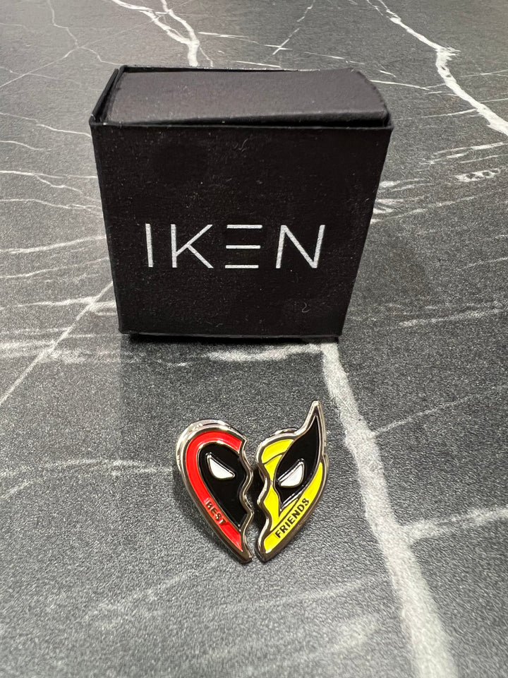 Deadpool & Wolverine Pin Clasp Brooch | Handmade from silver zinc