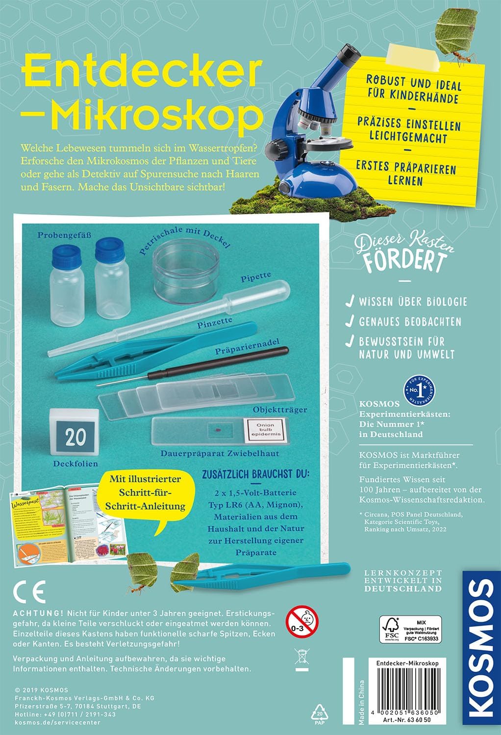 KOSMOS Mikroskop pro děti | Experimentální sada