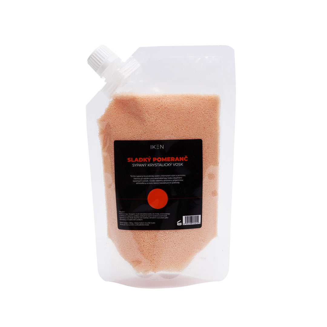 Sypaný krystalický vosk 250g | Pro aromalampy a sypané svíčky, Sladký pomeranč
