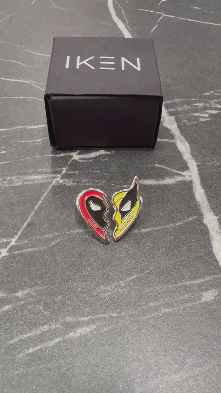 Deadpool & Wolverine Pin Clasp Brooch | Handmade from silver zinc