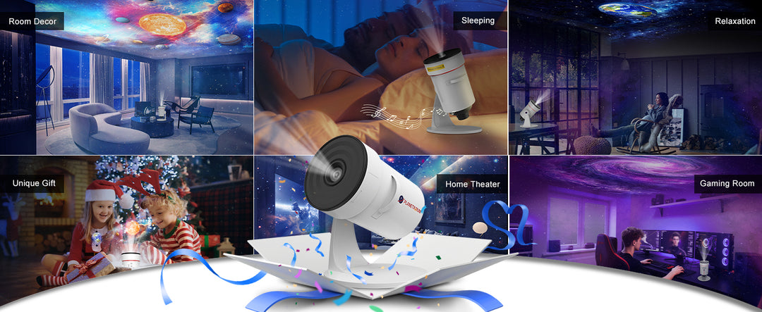 Galaxy Projector 8th Generation - 10 cartridges with 4K quality images