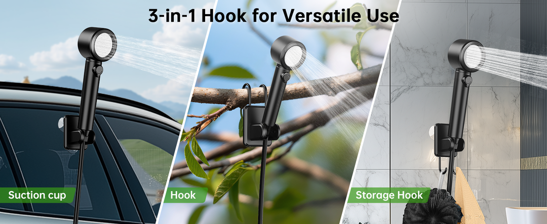 Mytrix Portable Camping Shower – High Water Pressure 10 l/min, 7800 mAh, and 4 Spray Modes