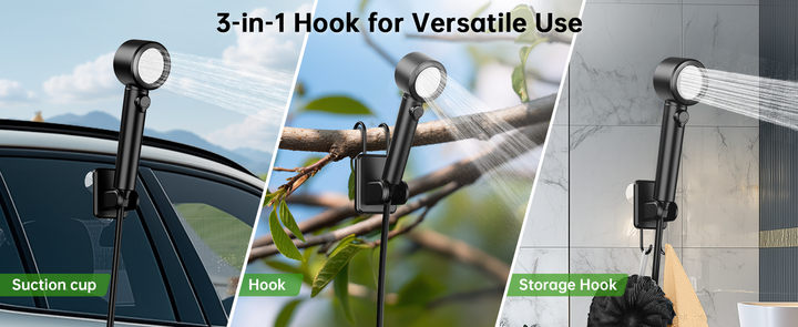 Mytrix Portable Camping Shower – High Water Pressure 10 l/min, 7800 mAh, and 4 Spray Modes