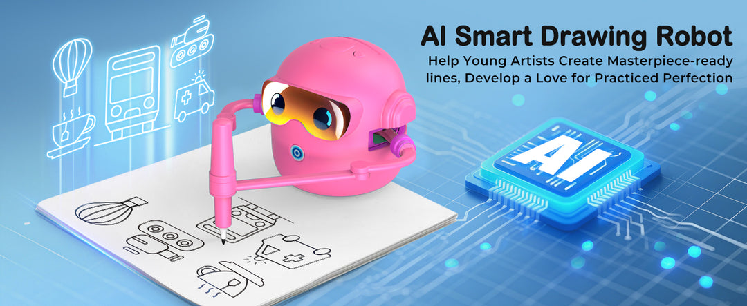 Thinkaroo Kreslící robot pro děti – interaktivní výuková hračka s hudbou a 100 kartami