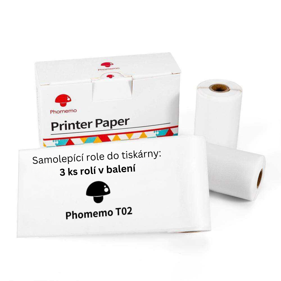 Replacement self-adhesive labels for the printer PHOMEMO T02 | 50mm x 3.5m