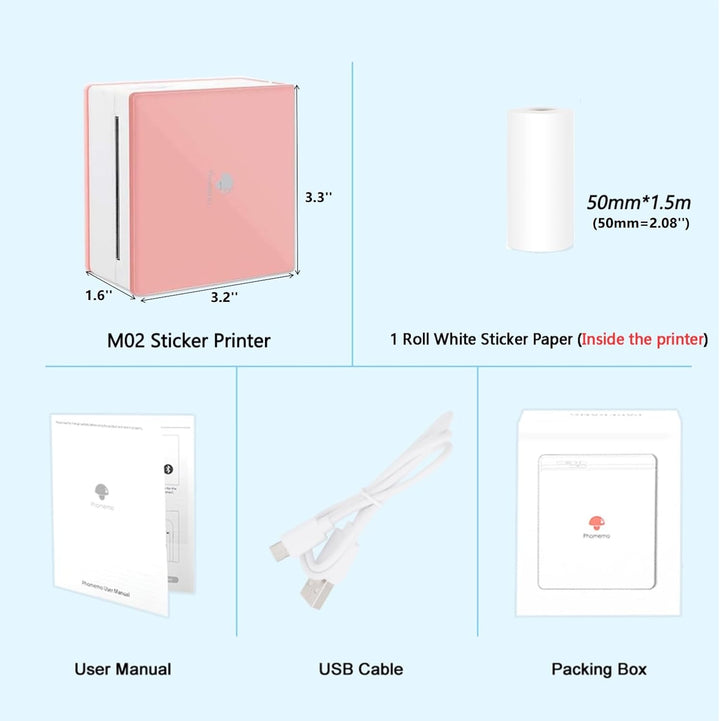 Phomemo M02 Smart Portable Label, Sticker and Picture Printer