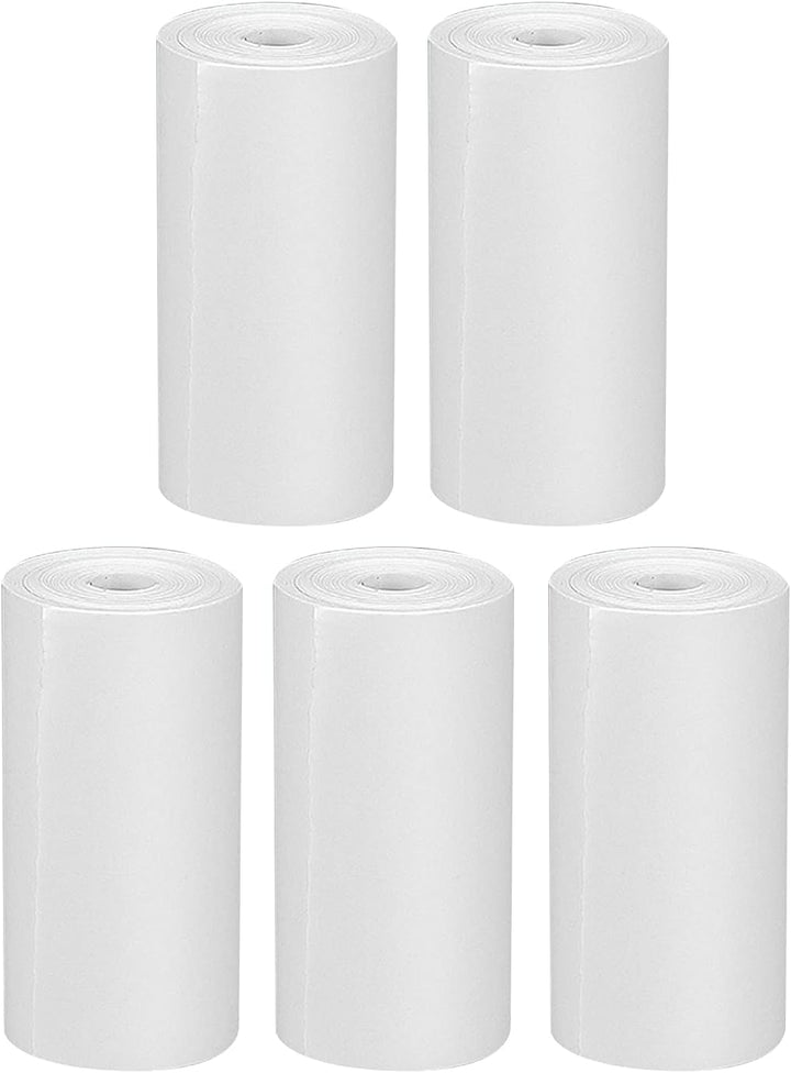 GlobalCrown Replacement Thermal Paper for Kids Instant Cameras – 5 Rolls (5.7 × 3.0 cm), Inkless Printing