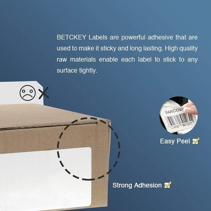 BETCKEY DK-11247 - Self-adhesive shipping labels 103x164 mm, 180 labels/roll, compatible with Brother QL printers