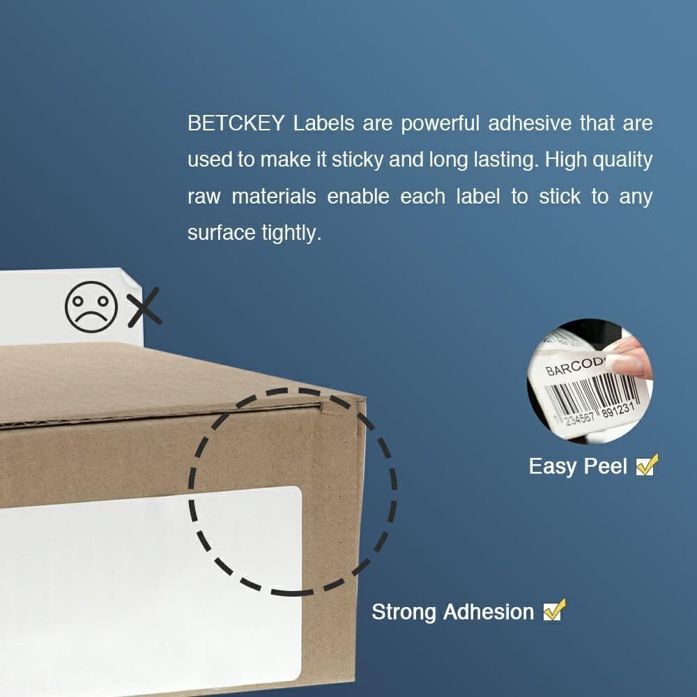 BETCKEY DK-11209 - Self-adhesive address labels 62 x 29 mm, 800 labels/roll, compatible with Brother QL printers