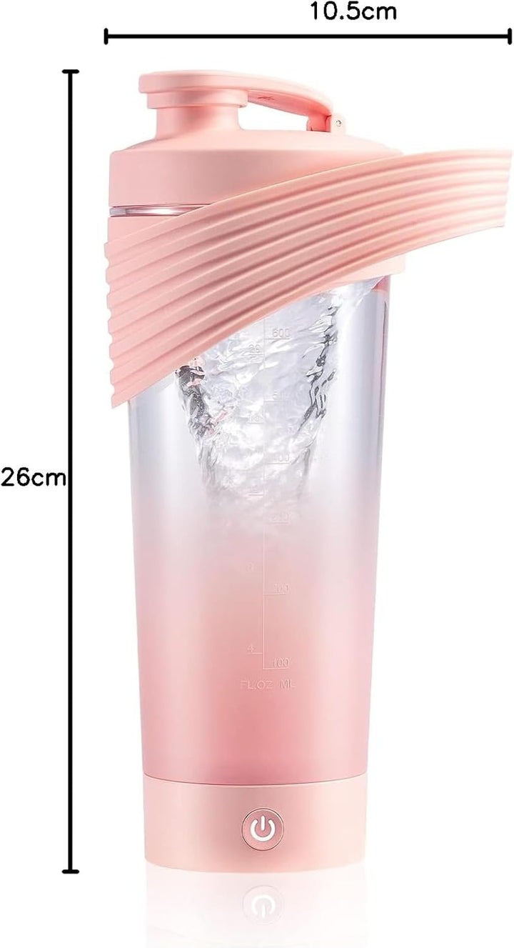 Flintronic Přenosný elektrický šejkr na protein 800 ml, Růžová