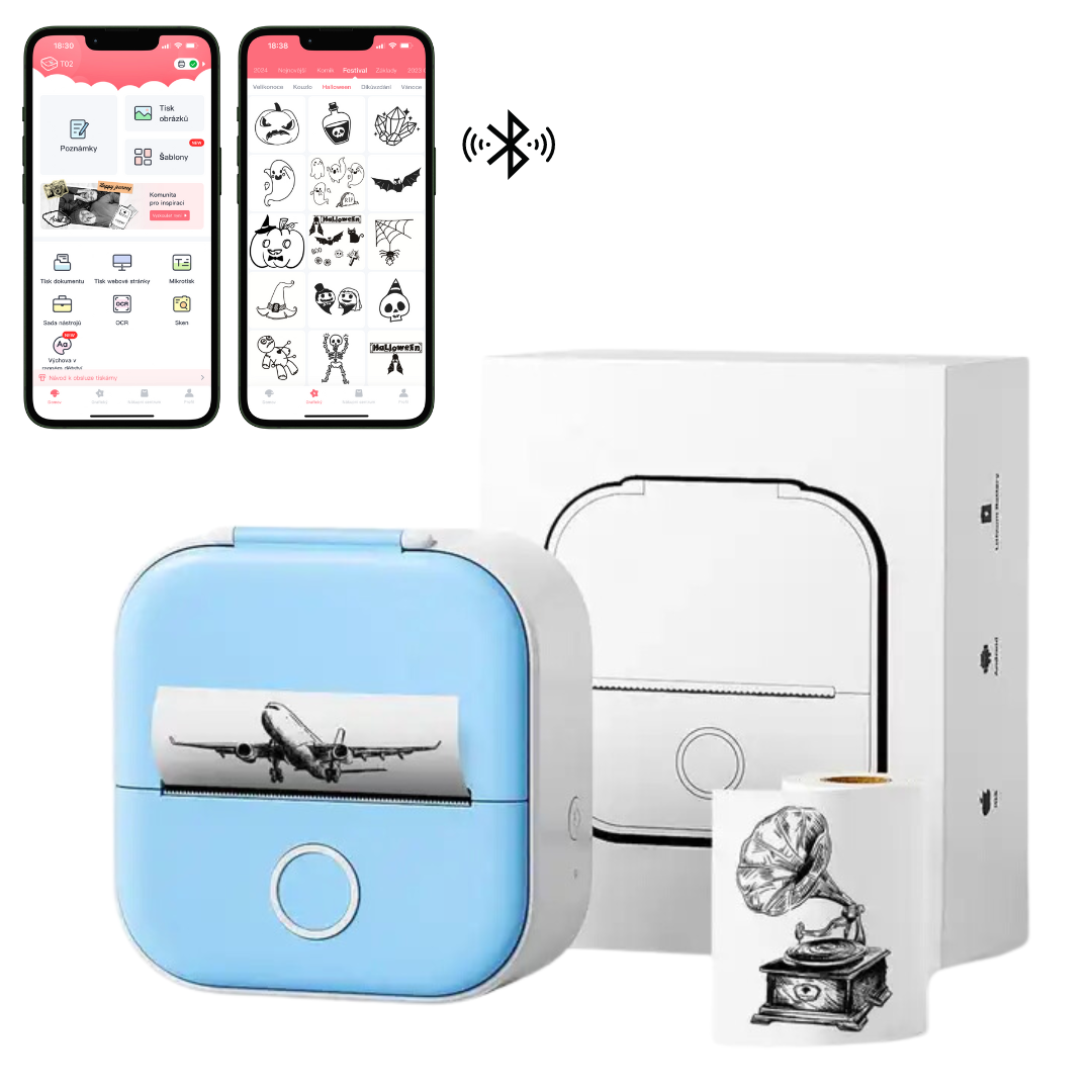 Phomemo T02 Smart Portable Printer | Printing of labels, stickers and images