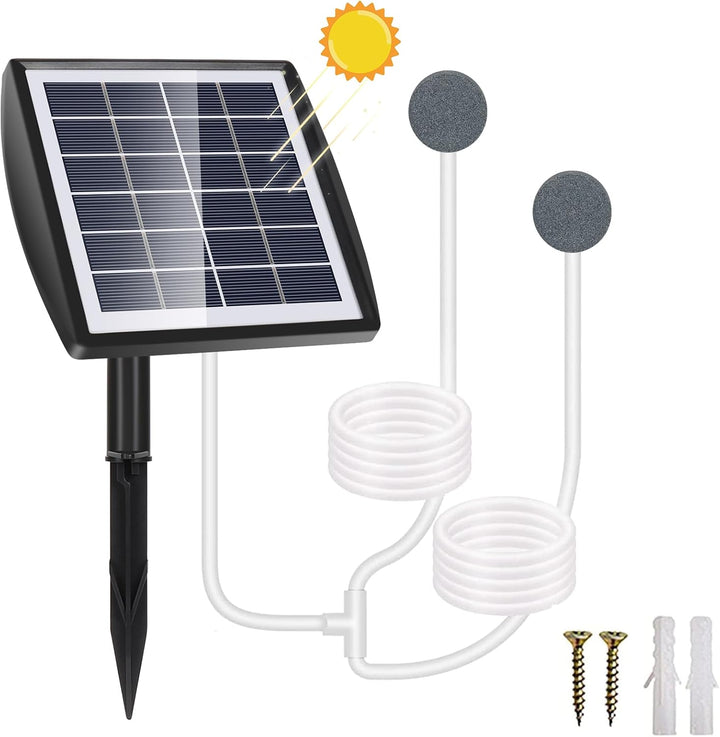 Fapiere Solární provzdušňovač jezírka – 2200 mAh baterie, 2 režimy, 2 W