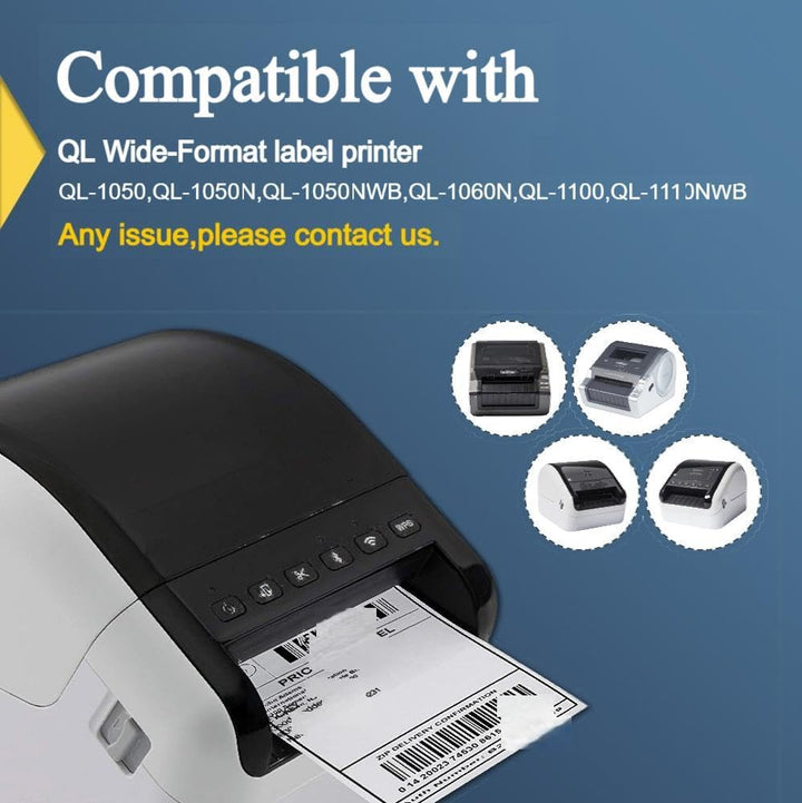 BETCKEY DK-11247 - Self-adhesive shipping labels 103x164 mm, 180 labels/roll, compatible with Brother QL printers