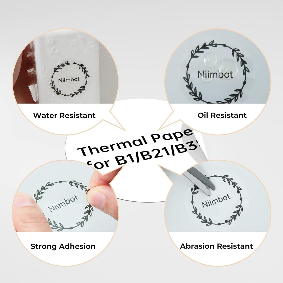 Niimbot átlátszó öntapadós címkék B21, B21S, B1, B3S nyomtatókhoz