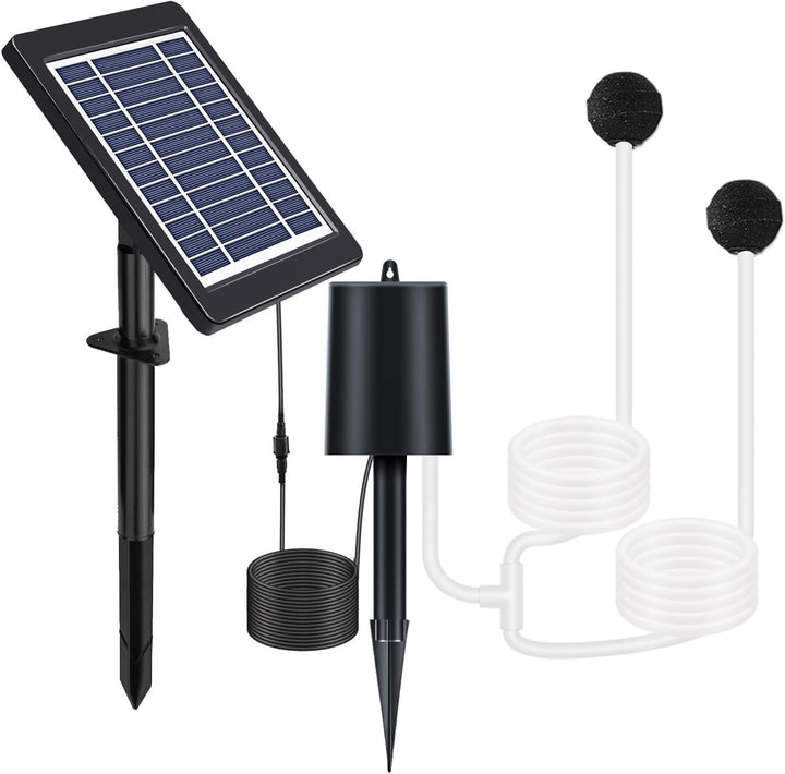 Fapiere Solární provzdušňovač jezírka 4 W – s baterií 2200 mAh, 3 režimy provozu