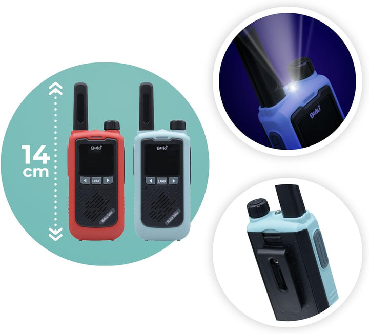BUKI TW05 – Dětské vysílačky s dobíjecí baterií (dosah až 5 km)