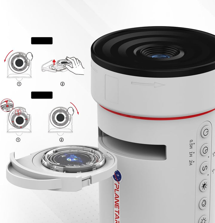 Galaxy Projector with Meteorite Function (8th Generation) - 10 Cartridges with 4K Quality Images