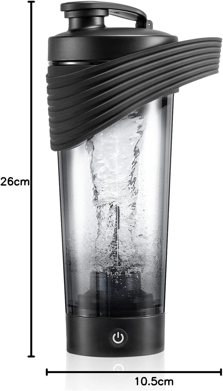 Flintronic Přenosný elektrický šejkr na protein 800 ml, Černá
