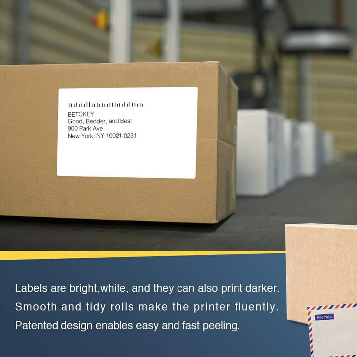 BETCKEY DK-11247 - Self-adhesive shipping labels 103x164 mm, 180 labels/roll, compatible with Brother QL printers